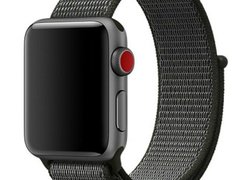 Curea iUni compatibila cu Apple Watch 1/2/3/4/5/6/7, 44mm, Nylon Sport, Woven Strap, Midnight Gray